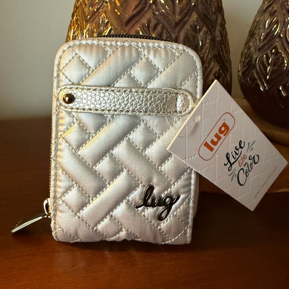 Lug Metallic Silver Quilted Bag